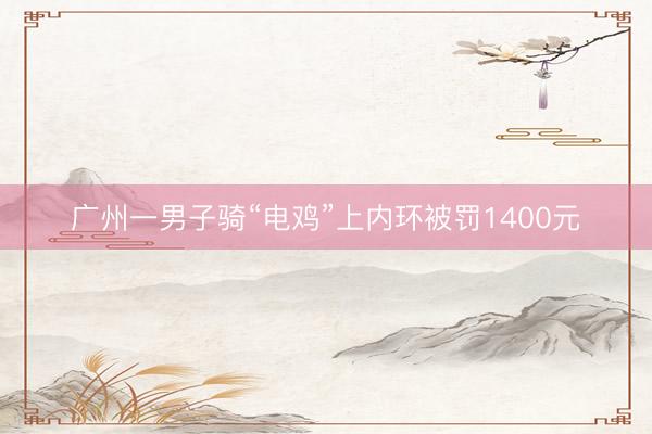 广州一男子骑“电鸡”上内环被罚1400元
