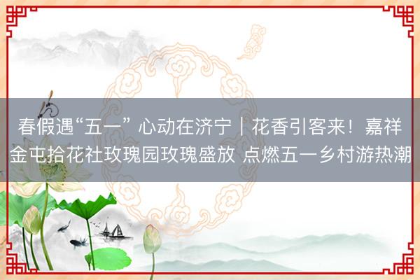 春假遇“五一” 心动在济宁｜花香引客来！嘉祥金屯拾花社玫瑰园玫瑰盛放 点燃五一乡村游热潮