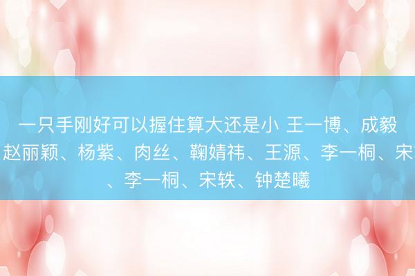 一只手刚好可以握住算大还是小 王一博、成毅、抠门女、赵丽颖、杨紫、肉丝、鞠婧祎、王源、李一桐、宋轶、钟楚曦