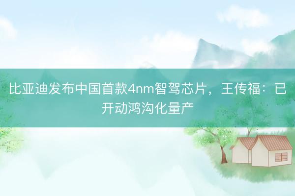 比亚迪发布中国首款4nm智驾芯片，王传福：已开动鸿沟化量产
