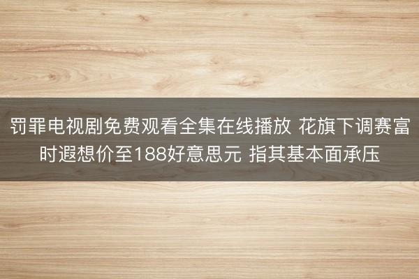 罚罪电视剧免费观看全集在线播放 花旗下调赛富时遐想价至188好意思元 指其基本面承压