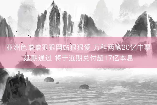 亚洲色噜噜狠狠网站狠狠爱 万科两笔20亿中票延期通过 将于近期兑付超17亿本息